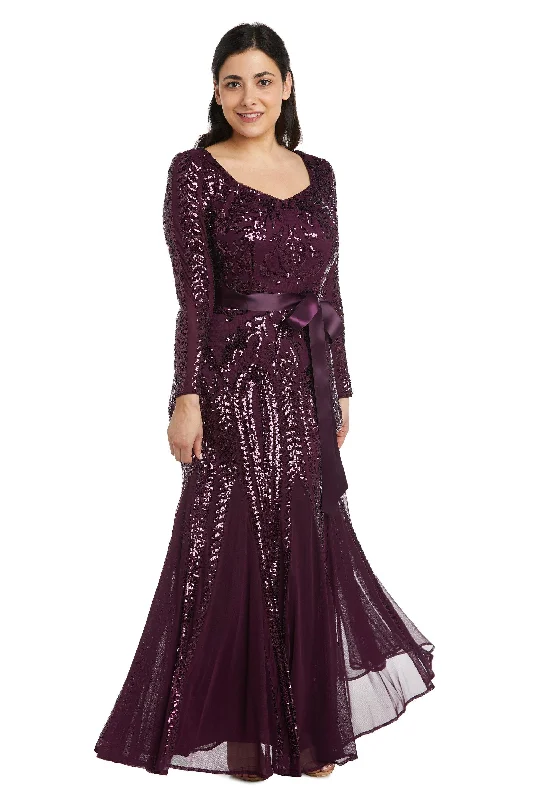 Formal Elegant Long Sleeves DressR&M Richards 5623P Long Sleeve Formal Petite Dress