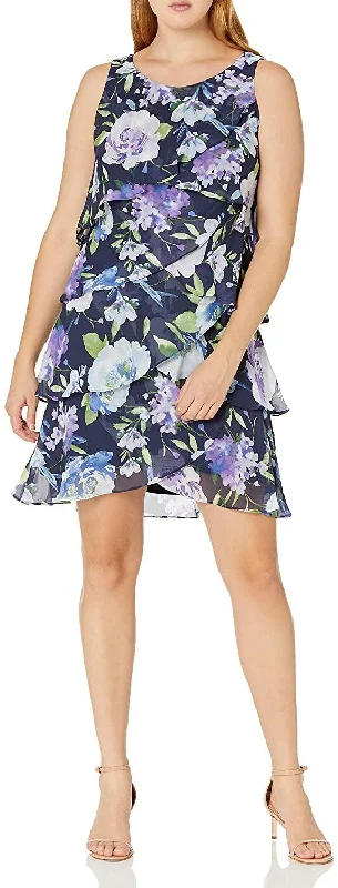 Sleeveless Dress With Zip-Up BackSL Fashions 9171734 Short Sleeveless Floral Dress