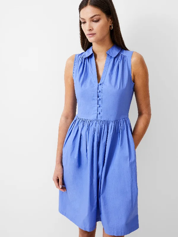 Sleeveless Dress With Halter NeckSleeveless Smock Dress