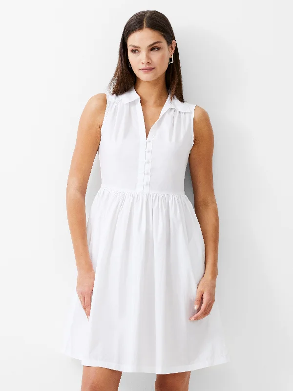 Sleeveless Dress With ChecksSleeveless Smock Dress