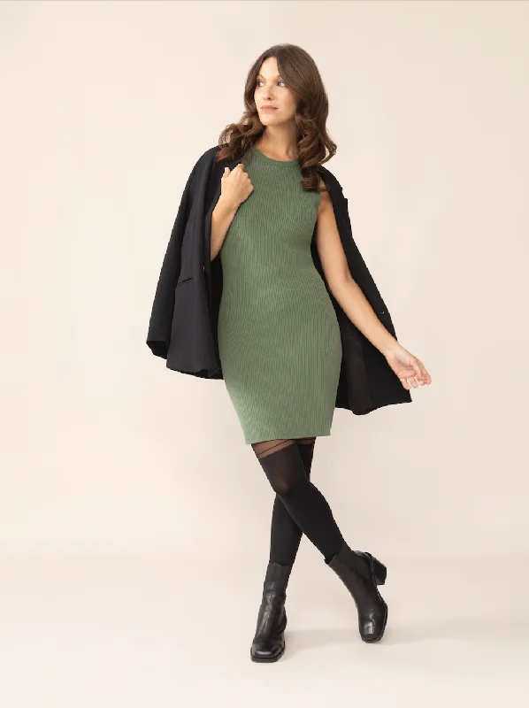 Sleeveless Dress AffordableTaylor Sleeveless Sweater Dress in Green