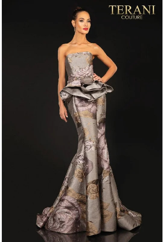 maxi dresses for officeTerani Couture 2011E2097 Long Formal Printed Dress