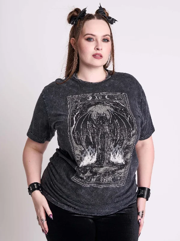 women's tops for those who want to stay cool and chic during warmer weatherThe Devil Tarot T-shirt