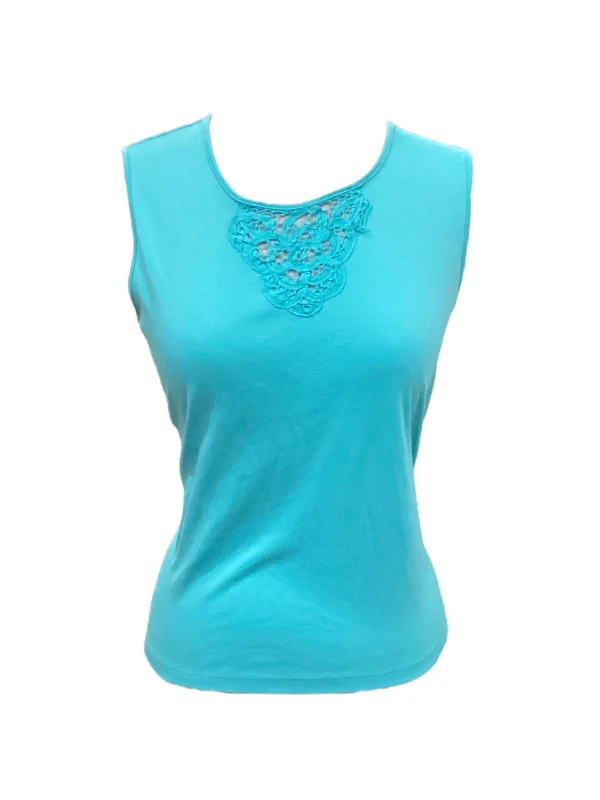 women's tops with sequin embellishmentsTop Sleeveless By Alfred Dunner  Size: M