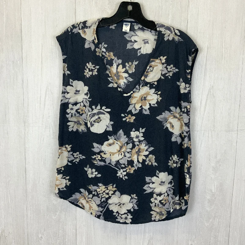 women's tops with sheer overlaysTop Sleeveless By Old Navy  Size: M