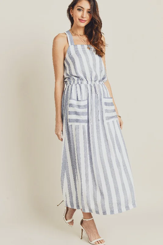 Sleeveless Dress High-LowSleeveless Drawstring Waist Easy Dress