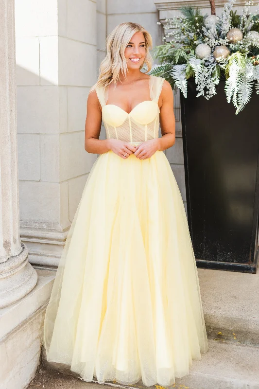 prom dresses with sequin detailing22-719 Prom Dress Yellow