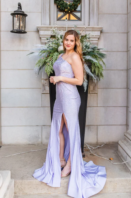 illusion neckline prom dressesProm Dress 54853 Lilac