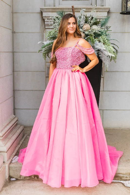 animal print prom dressesProm Dress 54976 Candy Pink